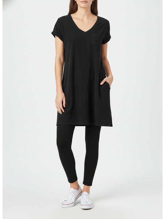 GAP Tops - Gap | M | Easy Tee Black Tunic T-Shirt Pocket V-Neck Short Sleeve